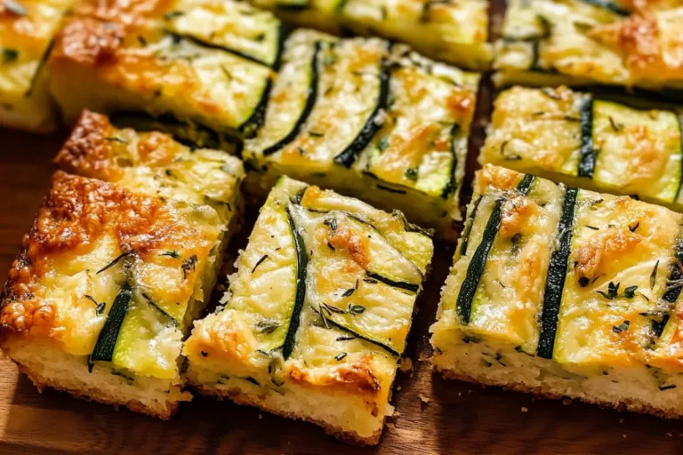 Zucchini cheese muffin slab