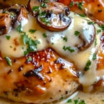 Cheesy Garlic Butter Mushroom Stuffed Chicken