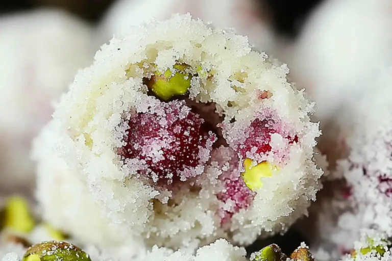 Cherry Pistachio Snowballs