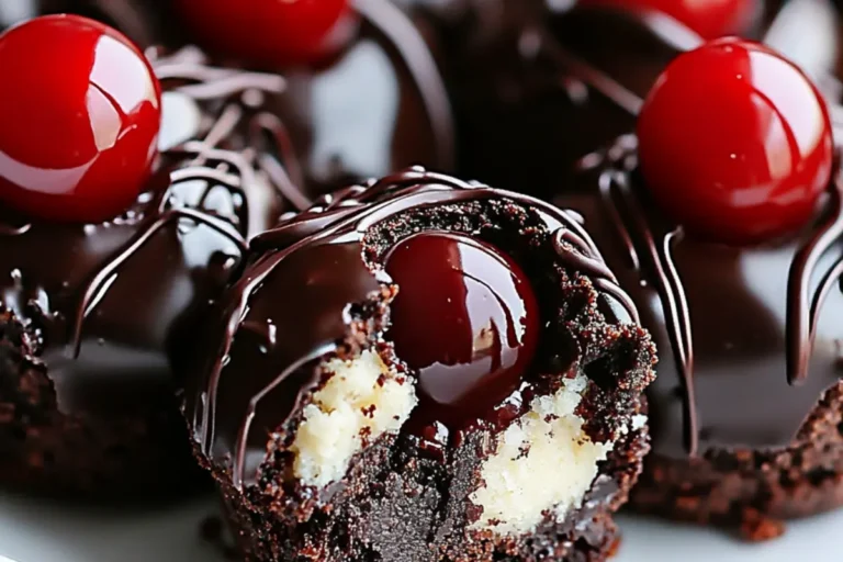 Black Forest Cookie Dough Brownie Bombs