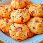 Savory Cookies with Chicken, Ham, and Cheese