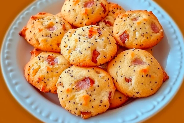 Savory Cookies with Chicken, Ham, and Cheese