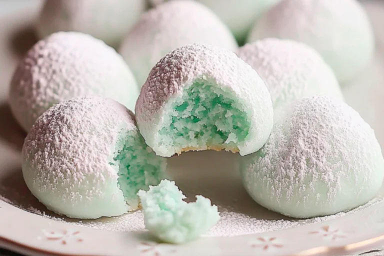 Snowball Cookies with Mint